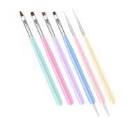 MALUGOGO Lot de 6 stylos de dessin à double tête en bois pour une expérience confortable et facile à nettoyer, adaptés pour une utilisation à la maison et en salon