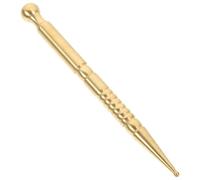 MALUGOGO Masseur corporel portable en laiton - Petit outil robuste pour stimuler les muscles - Jaune - Pour auto-massage quotidien