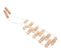 MALUGOGO Masseur Dos pour Minimiser Douleurs et Restaurer la Flexibilité Outil de Massage Manuel en Bois Corde Beige Maison Voyages