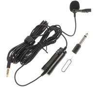 MALUGOGO Microphone Cravate Omnidirectionnel Batterie Intégrée, Plastique Léger et Mousse, Compatible Ordinateur et Téléphone pour Interview et Vlogging