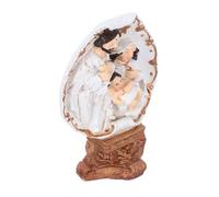 MALUGOGO Mini sculpture de crèche de Jésus en résine pour décoration d'intérieur chrétienne, pièce maîtresse religieuse de Noël, figurine robuste pour baptême et naissance, pour cheminées et étagères