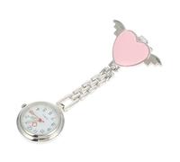 MALUGOGO Montre de poche numérique en alliage rose avec motif cœur | Cadran échelle, construction légère en verre en acier inoxydable, faible erreur de temps, style charmant et chic pour les