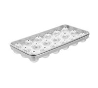 MALUGOGO Moule à Glaçons en Acier Inoxydable Argenté pour Whisky et Cocktails Grosse Boule de Glace Ronde et Structure Facile à Démouler pour Thé et Jus
