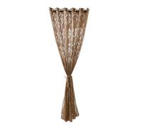 MALUGOGO Moustiquaire Créative Couleur de Polyester Fenêtre en Café Imprimé Feuilles Rideau Léger Insectes en Hiver pour Salon et Mariage