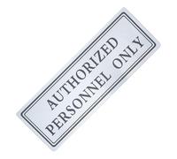MALUGOGO Panneau d'avertissement « Authorized Personnel Only » avec identification et flux de travail amélioré, panneau d'avertissement de porte en aluminium pour bureau et zones réglementées pour la