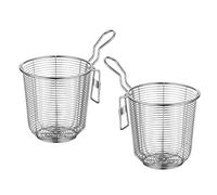 MALUGOGO Passoire Alimentaire Domestique 2pcs en Acier Inoxydable avec Poignée Crochet Résistante la Chaleur pour Cuisson de Nouilles et Hotpot