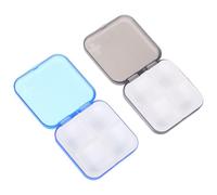 MALUGOGO Pilulier portable avec fermeture hermétique avec design multi-grille de grande capacité, 2 pièces, design simple et joli, pour les voyages et un usage quotidien