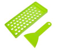 MALUGOGO Plateau de Remplissage Lèvres 50 Trous en Pp Vert, Kit de Fabrication DIY avec Spatule Flexible, Outil Précis pour Sticks à Lèvres Faits Maison, Accessoire Beauté pour Usage
