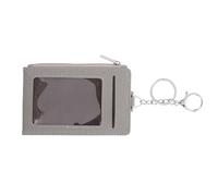 MALUGOGO Porte-carte d'identité porte-clés pour carte de bus et carte d'accès avec portabilité et protection contre les intempéries, matériau PU et métal, adapté pour les trajets quotidiens et les