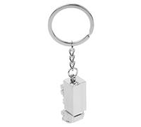 MALUGOGO Porte-clés créatif en métal argenté avec une utilisation robuste et polyvalente, décoration unique pour clés et portefeuilles, cadeau pour les amateurs de camion et transport quotidien