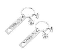MALUGOGO Porte-clés Maison en Acier Inoxydable 2pcs pour Nouvelle Adresse Chiffres 2026, Organisation Pratique et Design Moderne pour Premier Logement