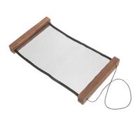 MALUGOGO Présentoir à épingles pour boucles d'oreilles - Grande capacité - Bois marron - Grille en maille - Design créatif - Organisateur mural pour ranger des bijoux et des badges à la maison