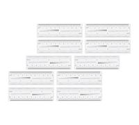 MALUGOGO Règles Souples Robustes et Incassables en Plastique Lot de 10 pour Manucure pour Bureaux et Cours de Mathématiques