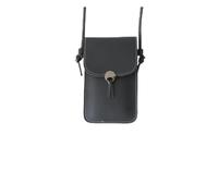 MALUGOGO Sac à bandoulière et rangement interne superposés et joli petit sac à main élégant en polyuréthane noir avec design pour téléphone pour femme pour un usage quotidien