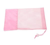 MALUGOGO Sac à chaussures en maille rose pour chaussons de ballet et chaussures de danse Pochette légère avec cordon de serrage en tissu satiné ventilé et évite l'étouffement pour studio ou e