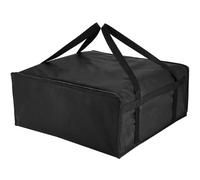 MALUGOGO Sac isotherme Jumbo de grande capacité en tissu non tissé noir avec poignée renforcée, utilisation polyvalente pour les courses et les grandes commandes, 49,9 x 49,9 x 20,5 cm
