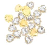 MALUGOGO Strass Résistantes aux Rayures et Or Soi-même en 20 Pièces Alliage Cristal Légères pour Décoration de Couture et Accessoires Nail Art