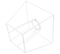 MALUGOGO Support d'abat-jour en fil de fer avec rondelle d'ajustement, cadre conique trapézoïdal pour un éclairage d'ambiance doux, design vintage élégant pour les salons et les installations de