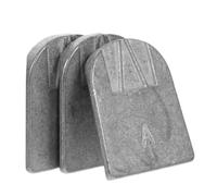 MALUGOGO Support de Rétroviseur Intérieur en Aluminium Gris, Petit Socle 3 Pièces, Adapté pour Voiture, Suv et Camion, Compatible Support Caméra de Recul, Montage Facile sans Outils,