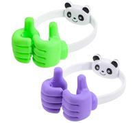 MALUGOGO Support de Téléphone de Bureau Créatif de Pouce, Lot de 2, Matériaux TPR et PVC, Protège Les Chutes, pour Téléphones et Tablettes Lit Sol