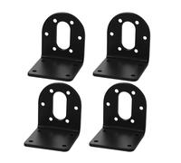 MALUGOGO Support Moteur en Métal Noir 4pcs, Siège Fixe Stable pour Motoréducteurs Série 37, Équerre de Fixation Pratique pour Montage Industriel