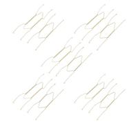 MALUGOGO Support Mural en Métal Doré Ressort Flexible pour Affichage Antidérapant de Vaisselle Chinoise et Assiettes Décoratives, Lot de 10 Crochets pour Galeries et Art Céramique