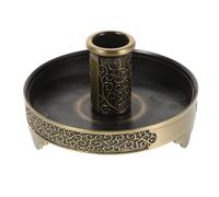 MALUGOGO Support Plateau Solide en Alliage de Zinc Rond pour Bâtonnets de Base Pratique Spécialement Conçu pour Moxibustion à Domicile pour Séances D'usage