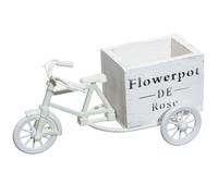 MALUGOGO Support Pot de Fleurs de Vélo en Bois et Plastique, Léger et Stable, Décoration Champêtre pour Bureau ou Salon