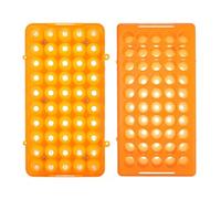 MALUGOGO Support Pratique Tubes 50 Orange Emplacements en à Essai pour PP Organiseur Stockage et Retrait Facile des pour Laboratoire Tests
