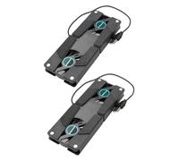 MALUGOGO Support Ventilé pour Ordinateur Portable pour Refroidissement Laptop Double Ventilateur USB, Pliable en Abs Noir, Ensemble de 2 Pièces