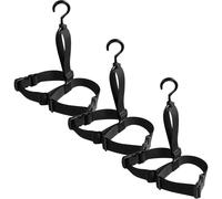 MALUGOGO Supports à Bottes Réglables en Nylon Noir 3 Pièces pour Organiser Bottes de Pluie Pêche, Camping et Randonnée, Étagère Suspendue Résistante aux Intempéries