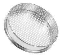 MALUGOGO Tamis Jardin en Acier Inoxydable Rond avec Trous de 4mm, Outil de Jardinage Compact et Facile D'utilisation pour Énigme du Sol en Extérieur