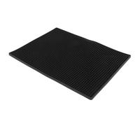 MALUGOGO Tapis de tondeuse pour salon de coiffure - Tapis en PVC noir antidérapant - Design moderne vintage pour salon de coiffure - Espace de travail pour travailler efficacement