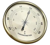 MALUGOGO Thermomètre Mural Rond en Métal, Grand Format Facile à Lire, Indicateur de Température Intérieur et Extérieur, Lecture Précise pour Maison, Garage, Jardin, Terrasse