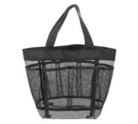 MALUGOGO Trousse de Toilette en Filet Noir Grosse Capacité Ouverture Large et Design en Nylon pour Voyage et Piscine, Paquet de Portable pour Marins et Membres de Salle de Sport
