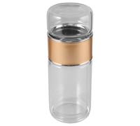 MALUGOGO Verre à Double Paroi en Verre 280ml, Résistant à Chaleur | Format Portable, pour Boissons Chaudes et Eau, Usage École ou Pique-niques, Coloris Café