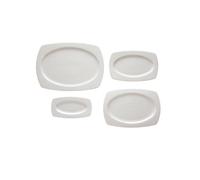MALVA ROSSA Assiette Plat rectangulaire Porcelaine Blanche L23