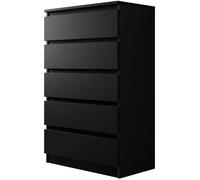 Malwa M5 Commode à 5 tiroirs noire