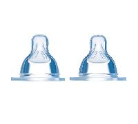 MAM Accessoires pour Biberons Tétine Silicone +0m Débit 1 Lent 2 unités
