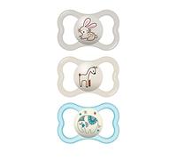 MAM Air Night & Day Lot de 3 tétines phosphorescentes pour bébé de 6 à 16 mois, unisexes, pour peau sensible, 1 pièce