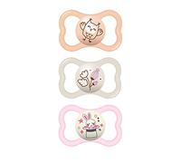 MAM Air Night & Day Lot de 3 tétines pour bébé, peaux sensibles, phosphorescentes, 6 à 16 mois, filles, 3 pièces (1 pièce)