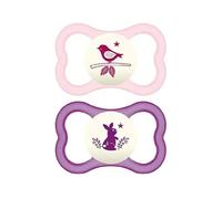 Mam Air Nuit Sucette 16+ Mois Silicone Fille 2 Pièces
