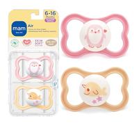 MAM Air Silicone Pacifier, Pink, 2-Count