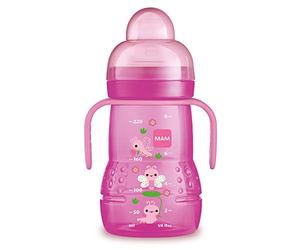MAM Babyartikel 62838222 Trainer Plus Biberon d'entraînement Rose 220 ml - Coloris Aléatoire