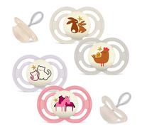 MAM Babyartikel Perfect Night Lot de 4 sucettes lumineuses avec 3 boîtes de transport stérilisées 16 mois