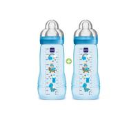 Lot de 2 biberons 330ml bleu Mam