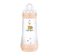 MAM Biberon anti-colique, à partir de 4 mois, 320 ml, avec tétine 3 flux rapide en silicone, facile à accepter, auto-stérilisable et facile à nettoyer, Easy Start Anti-Colic, rose mat, lot de 1