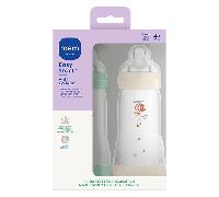 MAM - Lot 2 Biberons Easy Start Anti-Colique 320 ml Tétine débit 3 - Menthe + Coton