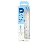 MAM Easy Active 6 mois et plus Couleur Perle (330 ml) - avec tétine en silicone débit X vitesse ultra-rapide - pour bébé avec fermeture hermétique