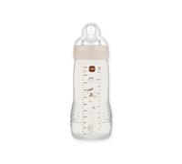 MAM Biberon Easy Active 330 ml +6 mois – tétine en silicone débit X ultra-rapide – couleur sable